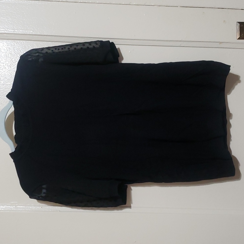 Adrianna Papell Short Puff Sleeve Sweater Top (M)